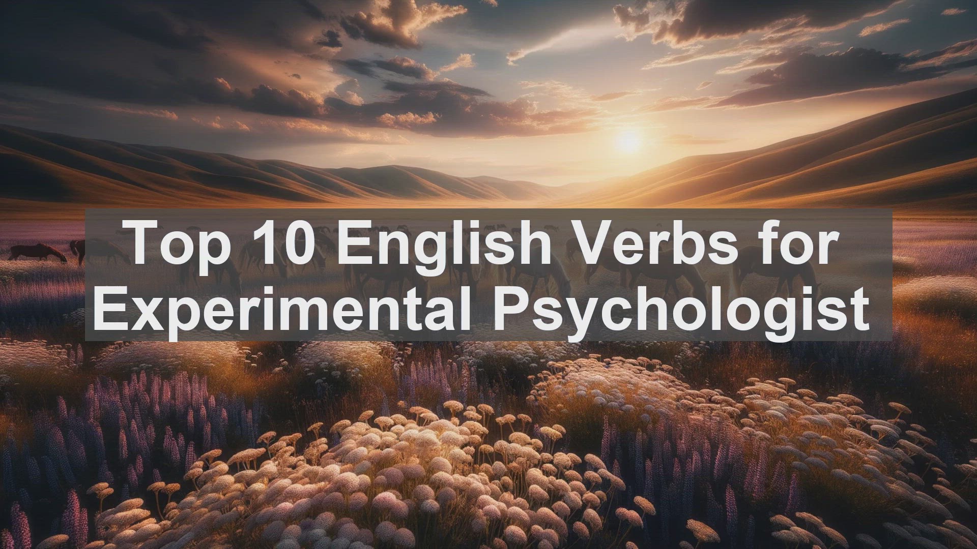 'Video thumbnail for Top 10 English Verbs for Experimental Psychologist'
