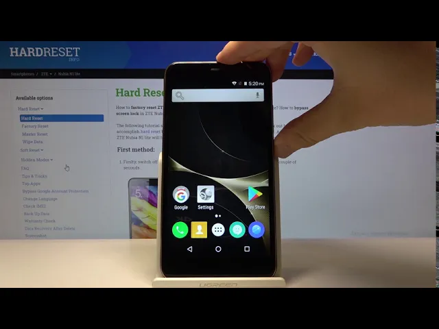 Video thumbnail for How to Set Up Screen Lock in ZTE NUBIA N1 LITE – Change Lock Method