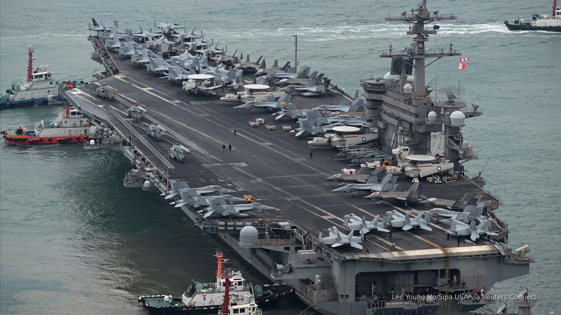 Video thumbnail for 2nd carrier strike group arrives in Middle East as US presses Iran for nuclear deal