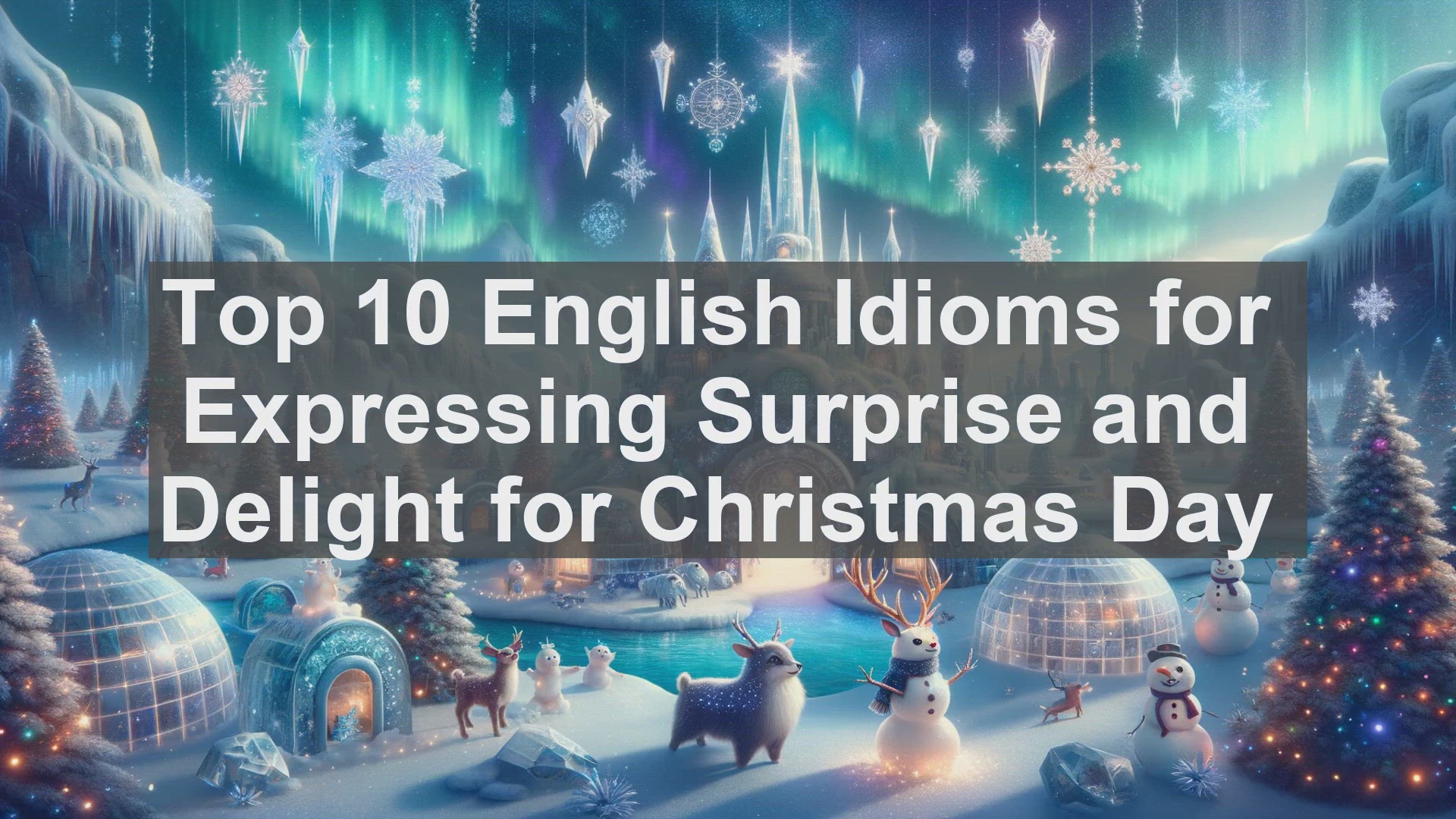 'Video thumbnail for Top 10 English Idioms for Expressing Surprise and Delight for Christmas Day'