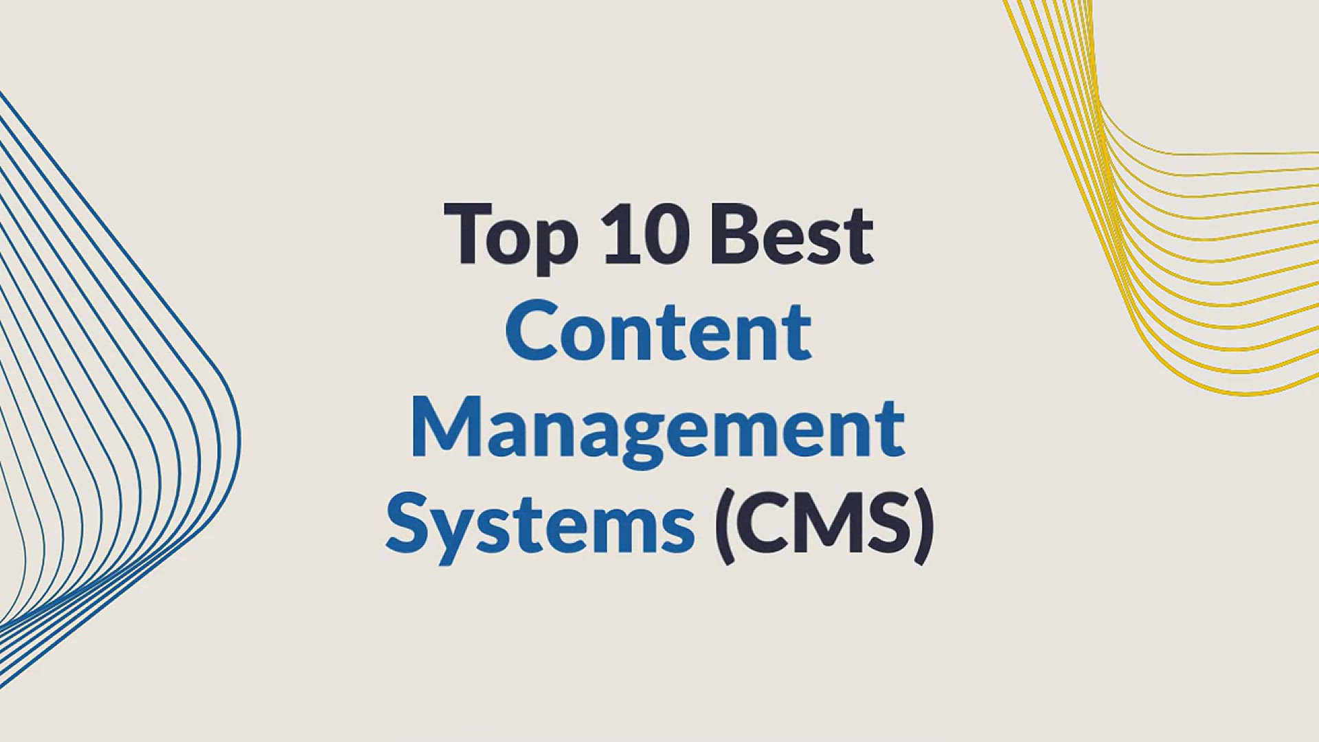 'Video thumbnail for Top 10 Best Content Management Systems (CMS)'