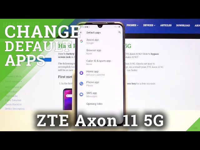 Video thumbnail for How to Change Default Apps in ZTE Axon 11 5G – Apps Settings