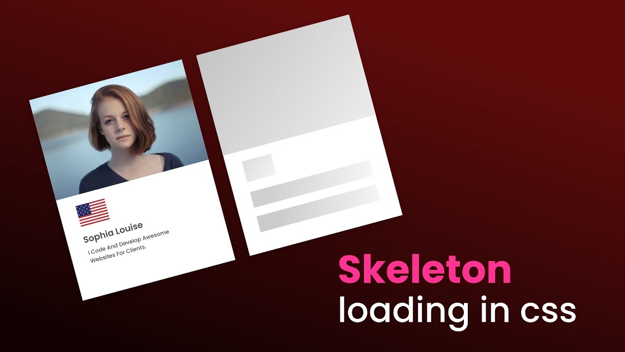 'Video thumbnail for Skeleton Loading Animation For Website Using HTML And CSS _ Loading Animation CSS'