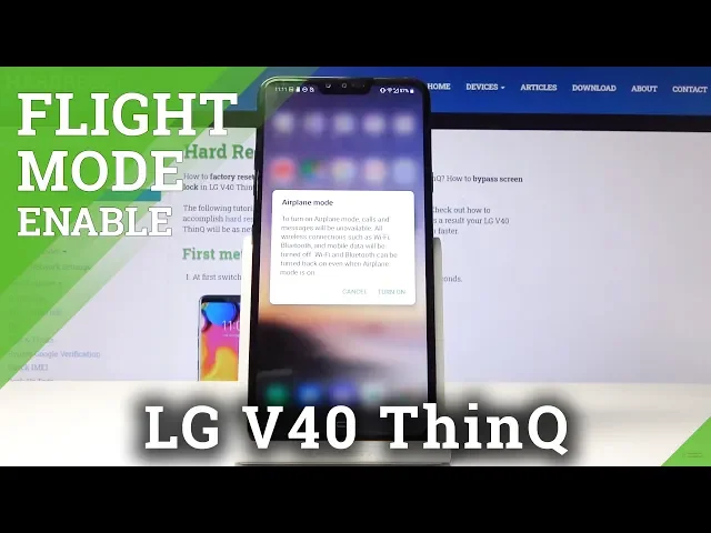 Video thumbnail for How to Enter Airplane Mode in LG V40 ThinQ – Flight Mode