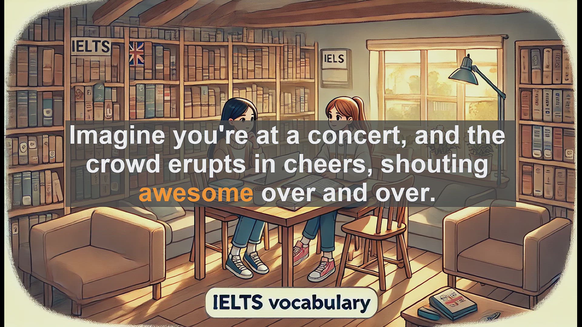 'Video thumbnail for 2500 Must Know IELTS 6.5 Vocabulary - Understanding 'Awesome': Meaning and Usage for IELTS Success'