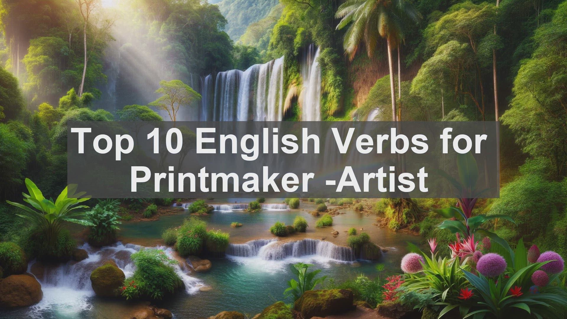 'Video thumbnail for Top 10 English Verbs for Printmaker Artist'