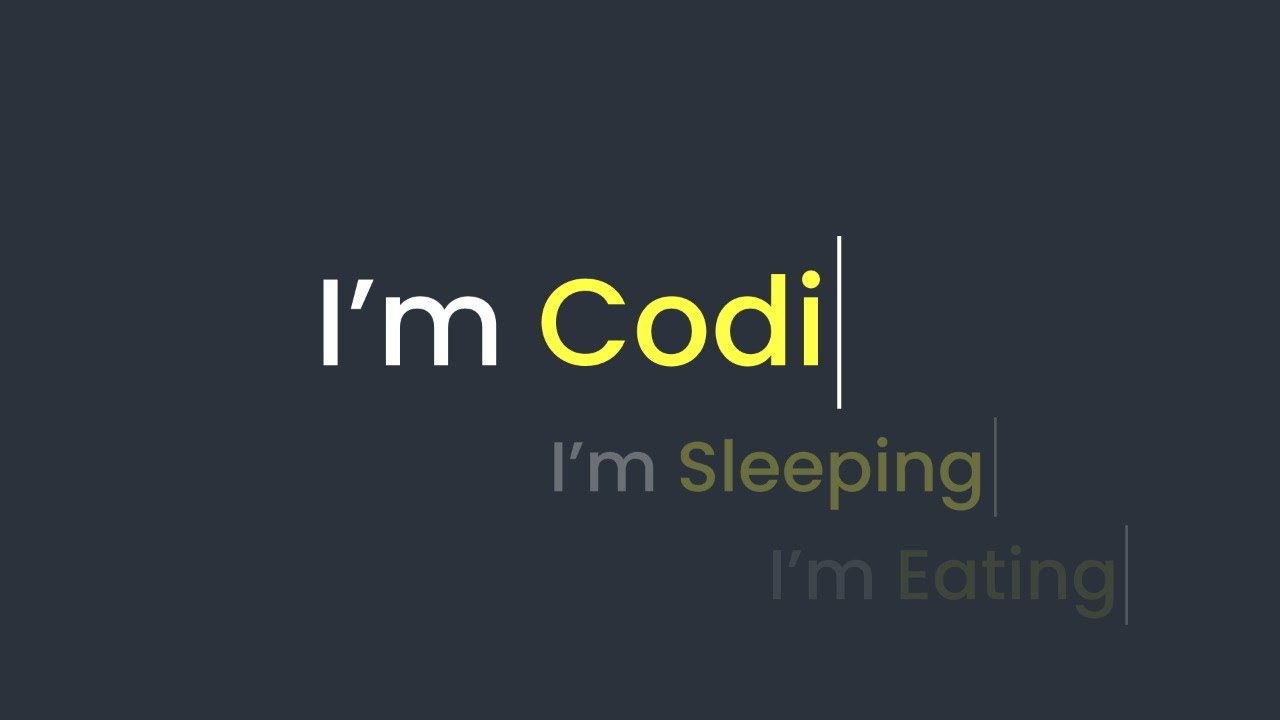 'Video thumbnail for Text Typing Animation On Website Using HTML, CSS And JS _ Auto Typing Effect on Website'