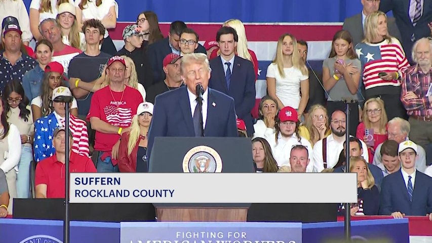 Video thumbnail for President Trump arrives in Rockland County