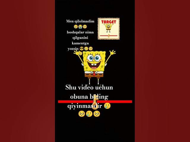 Video thumbnail for SpongeBob uchun obuna bòling qiyinmasdir 🥲🥺🥲🥺😥#spongebob