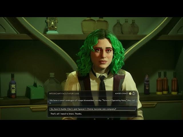 Video thumbnail for The Outer Worlds 2 - Fairfield Saloon: Speak with Sanitizer Magnus and Intoxicant Facilitator Cole