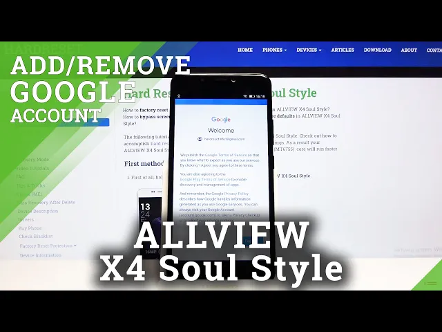Video thumbnail for How to Add / Remove Google Account in ALLVIEW X4 Soul Style - Manage Google Account