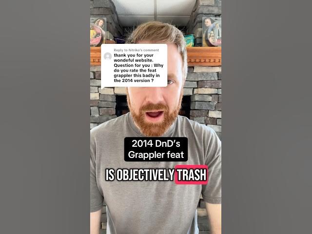 Video thumbnail for 2014 DnD’s grappler feat was awful