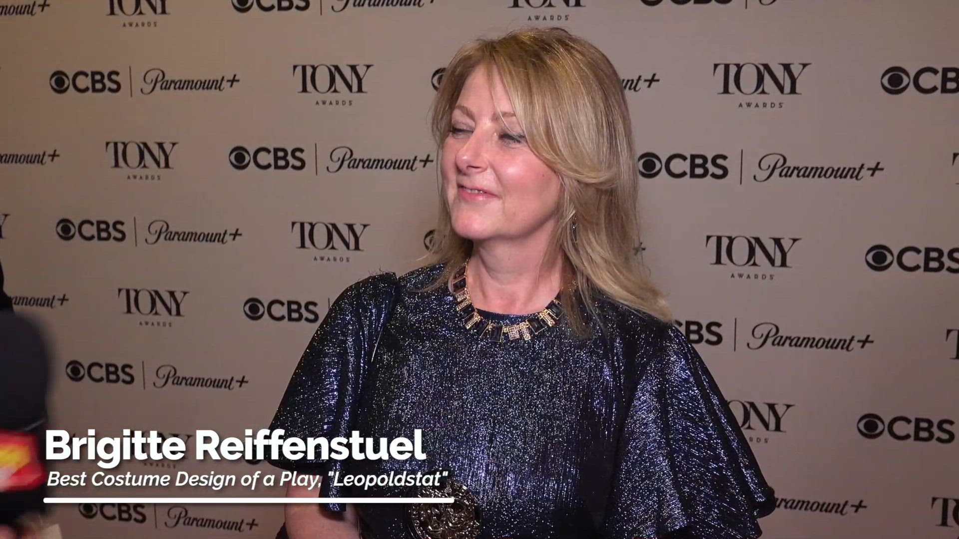 Video thumbnail for Video: Brigitte Reiffenstuel Celebrates Tony Win for 'Best Costume Design of a Play'