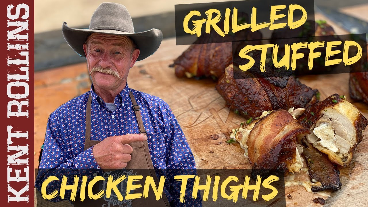 'Video thumbnail for Grilled Stuffed Chicken Thighs'