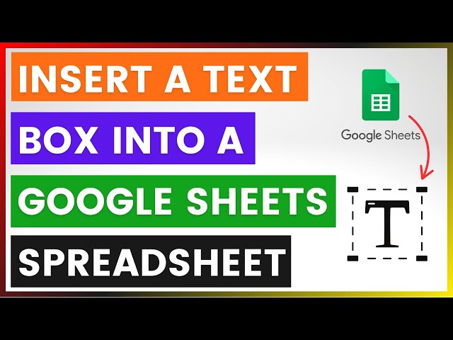 Video thumbnail for How To Insert A Text Box Into A Google Sheets Spreadsheet? [in 2025]