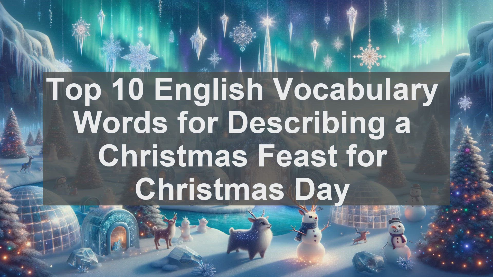 'Video thumbnail for Top 10 English Vocabulary Words for Describing a Christmas Feast for Christmas Day'
