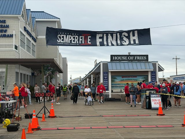 Video thumbnail for Runners hit Seaside Heights Boardwalk to benefit the Marine Raider Foundation