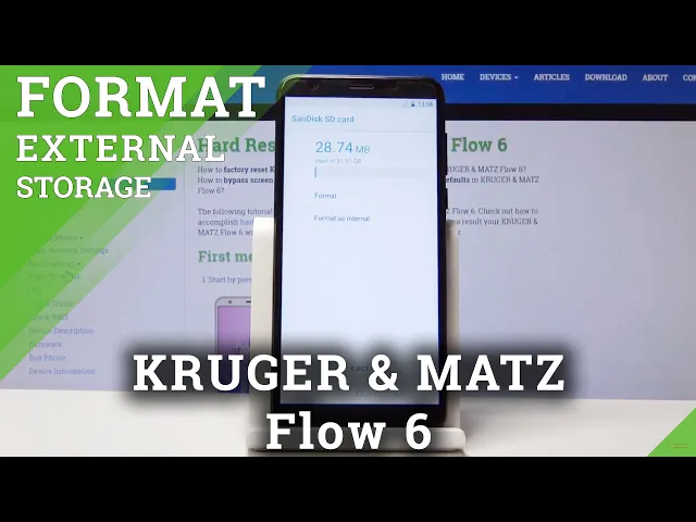 Video thumbnail for How to Clear External Storage in KRUGER & MATZ Flow 6 - Format SD