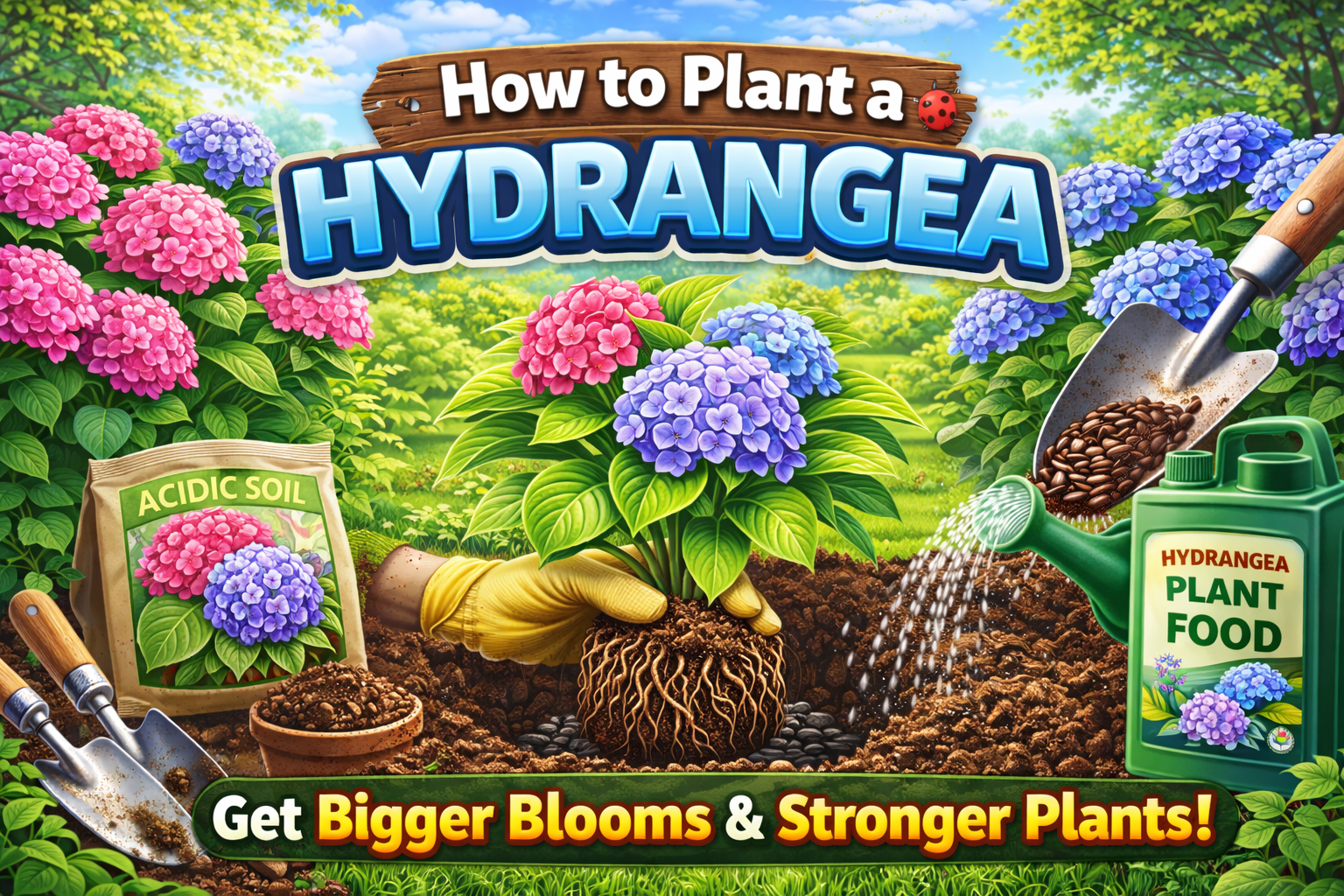 Video thumbnail for How to Plant a Hydrangea  Get Bigger Blooms & Stronger Plants!