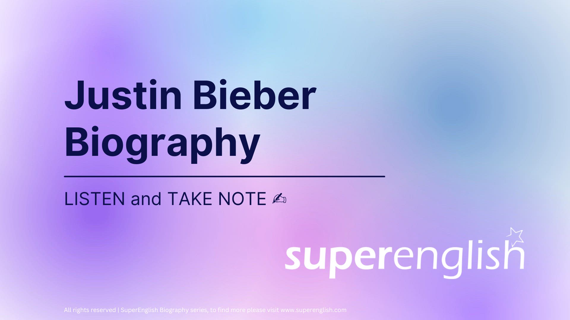 Video thumbnail for Justin Bieber