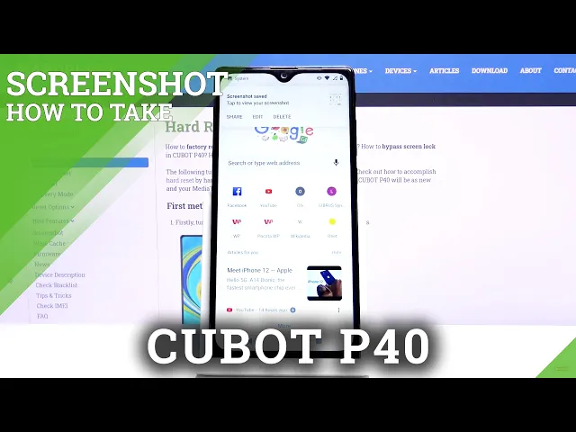 Video thumbnail for How to Take Screenshot in CUBOT P40 – Save Screen