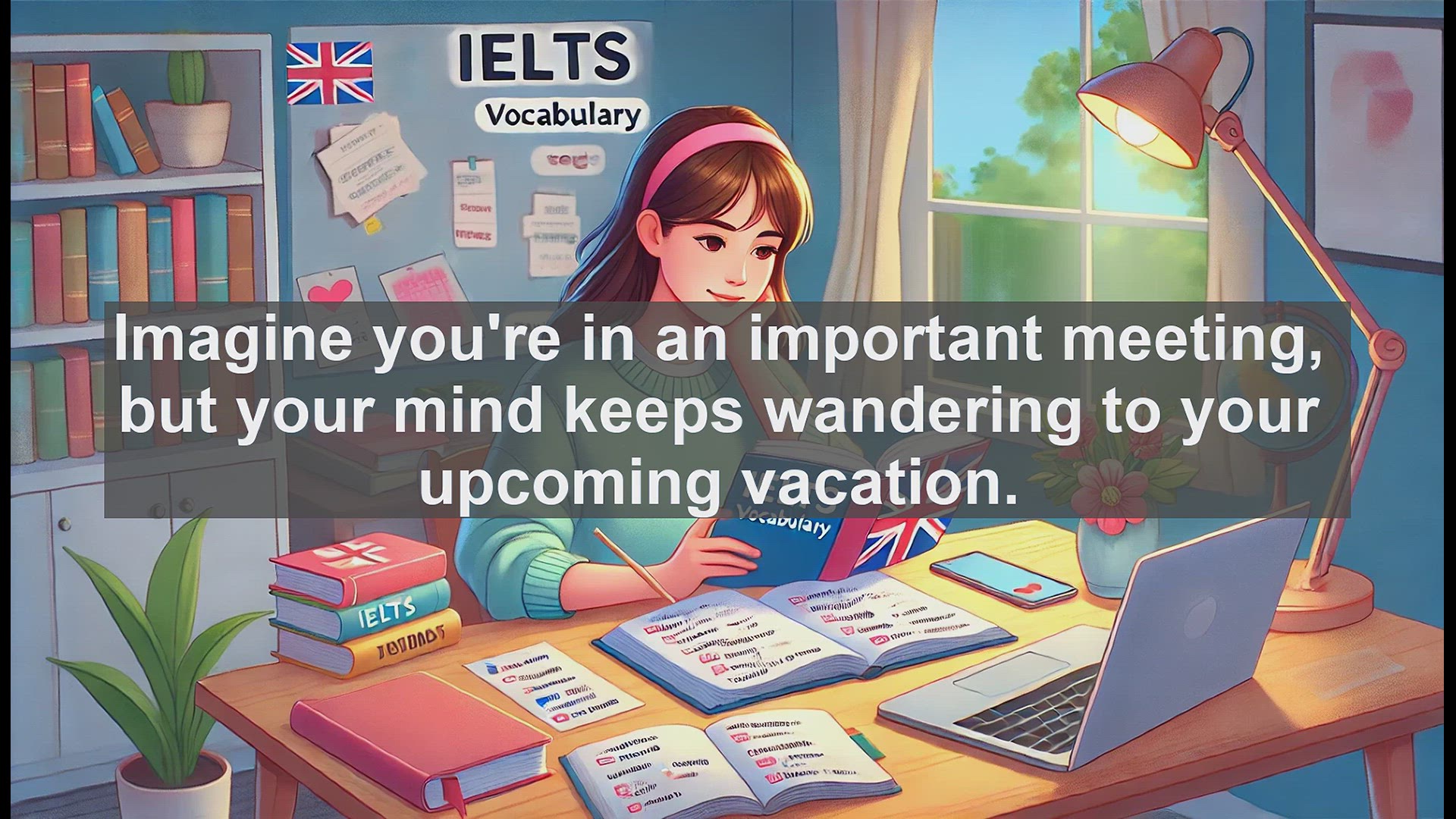 'Video thumbnail for 2000 Must Know IELTS 9.0 Vocabulary - Understanding 'Distrait': Boost Your IELTS Vocabulary'