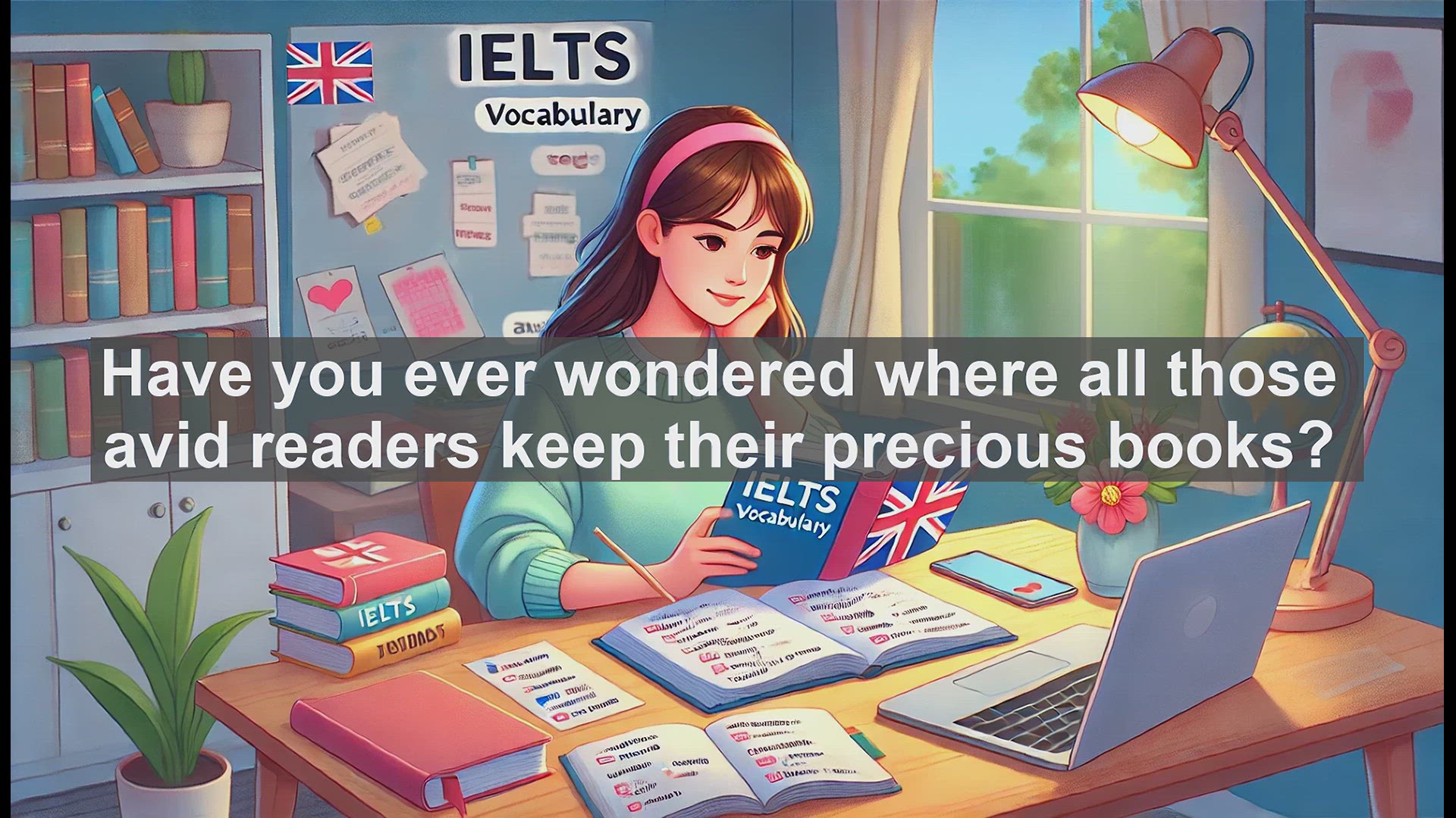 'Video thumbnail for 2500 Must Know IELTS 6.5 Vocabulary - Bookcases: The Essential Furniture for Book Lovers'
