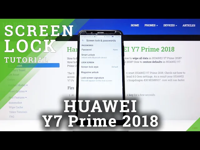Video thumbnail for How to Change Lock Method in Huawei Y7 Prime 2018 - Set Up Screen Protection