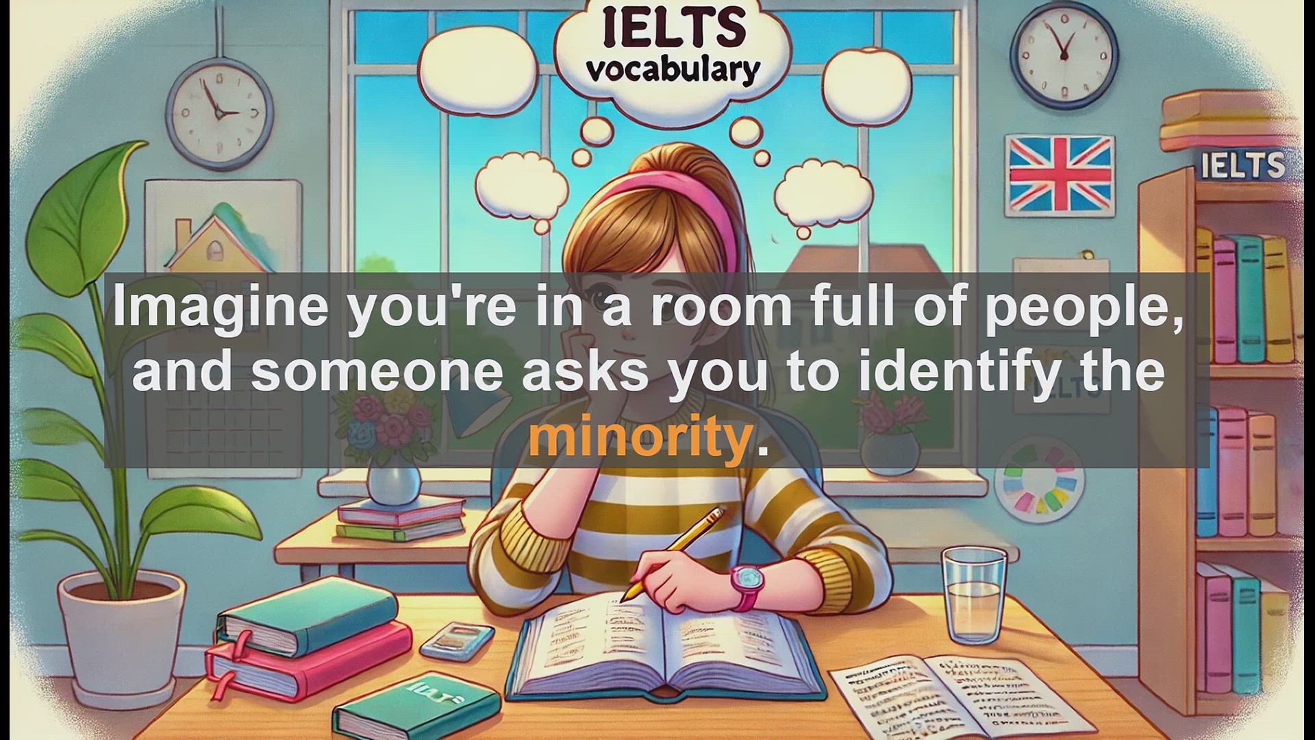 'Video thumbnail for 2500 Must Know IELTS 6.5 Vocabulary - Understanding 'Minority': Key IELTS Vocabulary for Band 6.5'