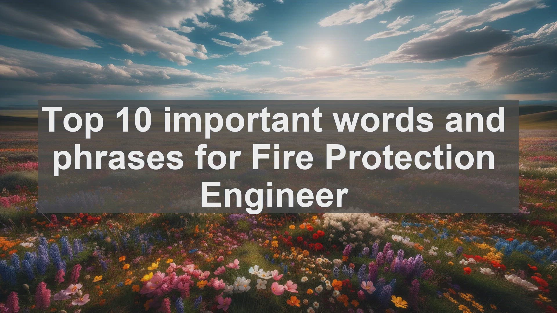 'Video thumbnail for Top 10 important words and phrases for Fire Protection Engineer'