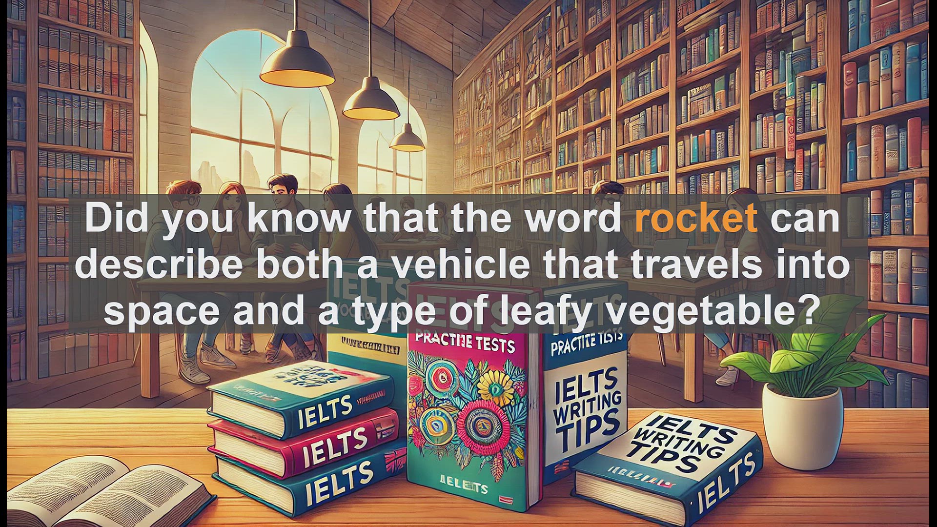 'Video thumbnail for 2500 Must Know IELTS 6.5 Vocabulary - Rocket: Space Vehicle, Salad Green, and IELTS Vocabulary Booster'