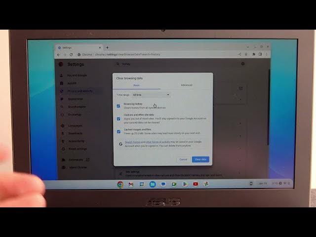 Video thumbnail for Asus Chromebook Flip C214 How To Delete History