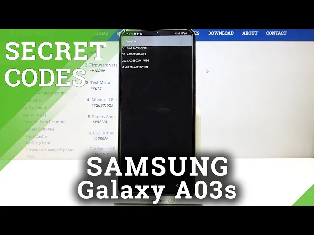 Video thumbnail for Secret Codes for SAMSUNG Galaxy A03s – Hidden Modes / Calendar Storage / IMEI Status