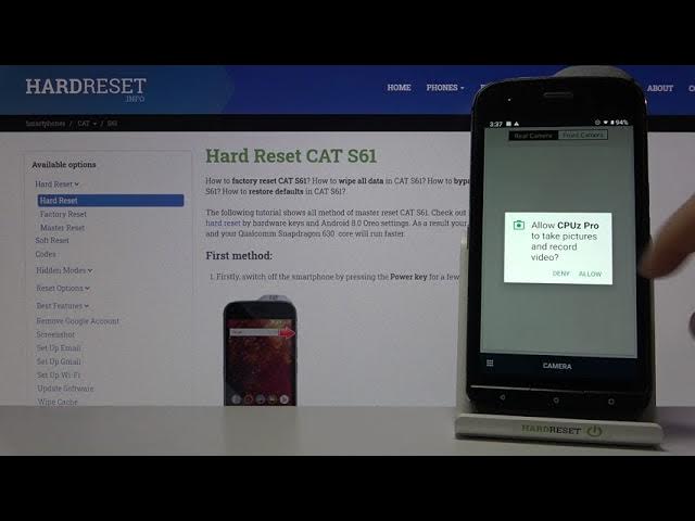 Video thumbnail for Cat S61 - CPU-Z Pro Specification Checkup