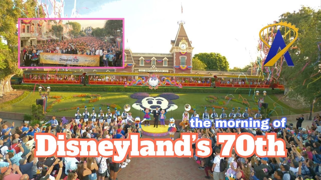 'Video thumbnail for The Morning of Disneyland's 70th Anniversary'