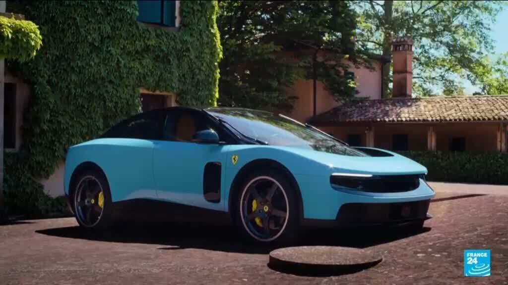 Video thumbnail for Ferrari presents Luce, its first-ever electric car, in a tough market