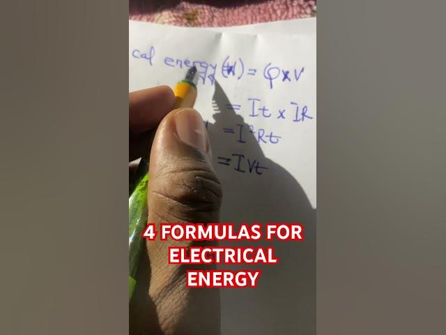'Video thumbnail for 4 FORMULAS FOR CALCULATING ELECTRICAL ENERGY'