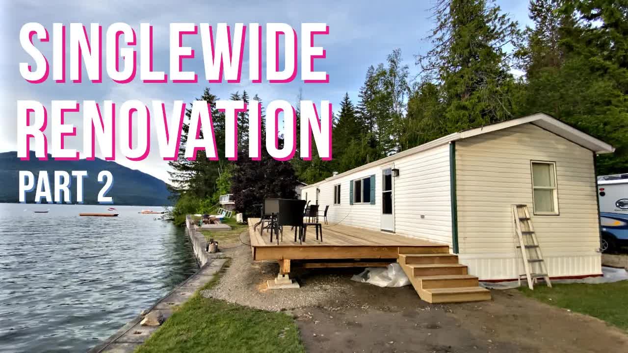 Video thumbnail for kerry tarnow: singlewide mobile home transformation: budget renovation with new flooring & paint!
