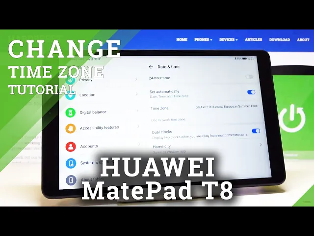 Video thumbnail for How to Change Date & Time in HUAWEI MatePad T8 – Set Up Date & Time