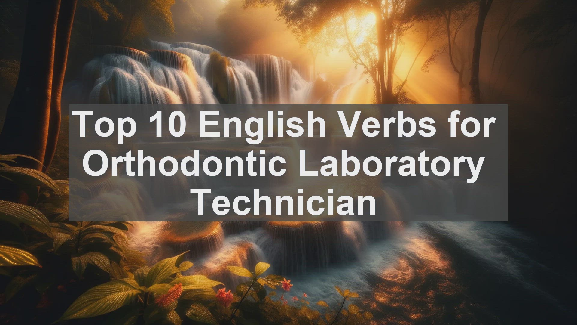 'Video thumbnail for Top 10 English Verbs for Orthodontic Laboratory Technician'