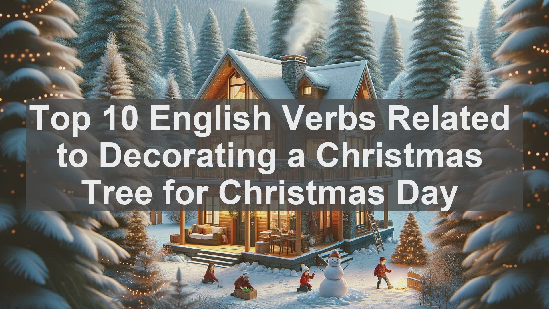 'Video thumbnail for Top 10 English Verbs Related to Decorating a Christmas Tree for Christmas Day'