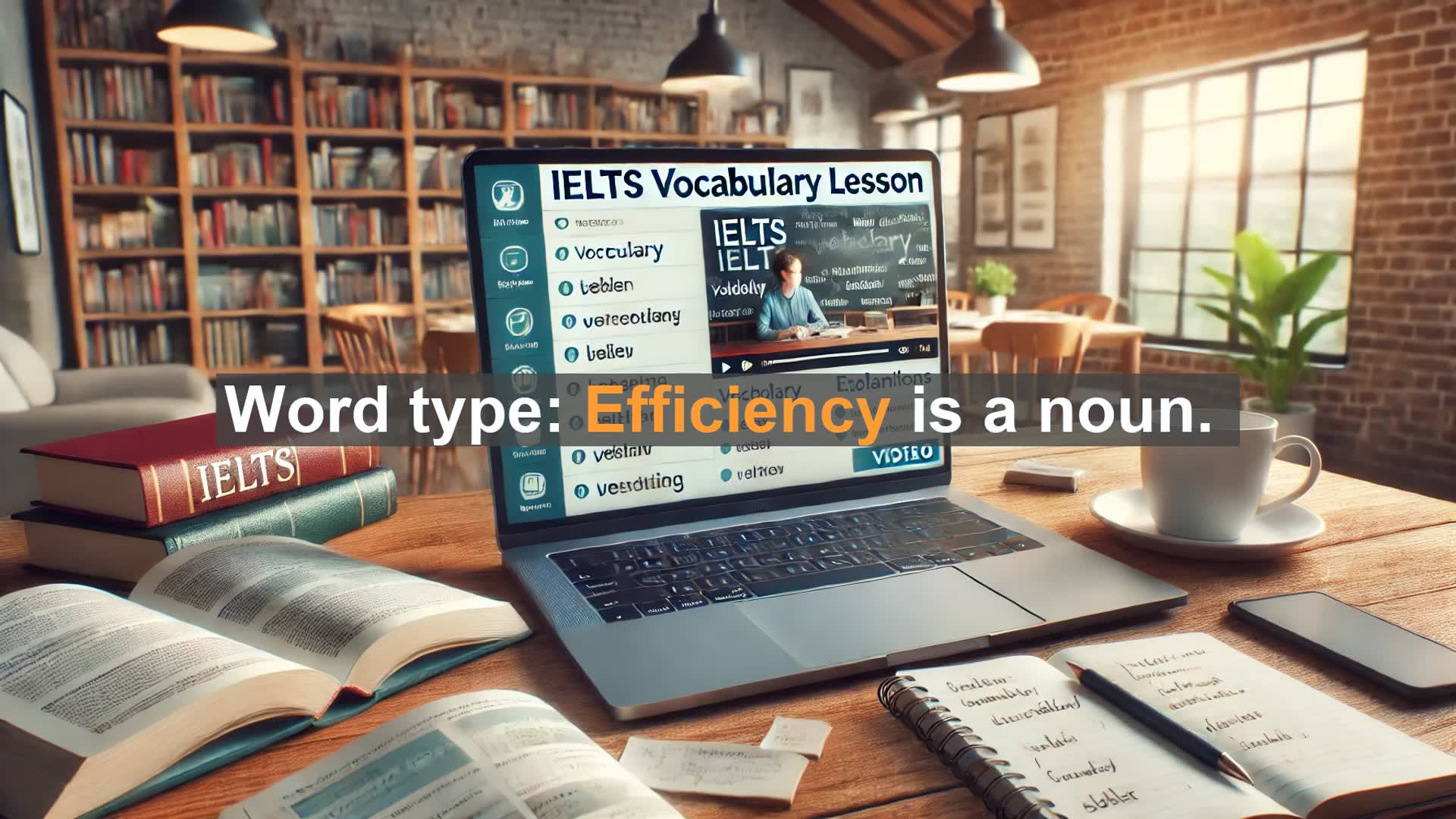 'Video thumbnail for 5000 Must Know IELTS 8.0 Vocabulary - Boost Your IELTS Score: Understanding 'Efficiency''