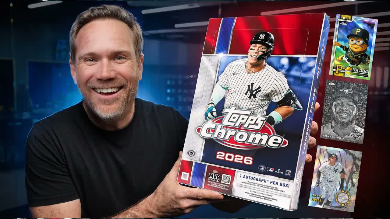 Video thumbnail for Sports Card Investor: 2026 Topps Chrome Baseball - Full Box Break & Review!