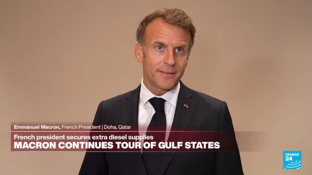 Video thumbnail for REPLAY: French president addresses fuel supplies during Gulf tour