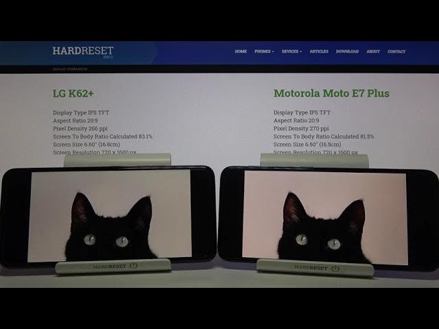 Video thumbnail for Display comparison LG K62+ vs motorola moto e7 plus