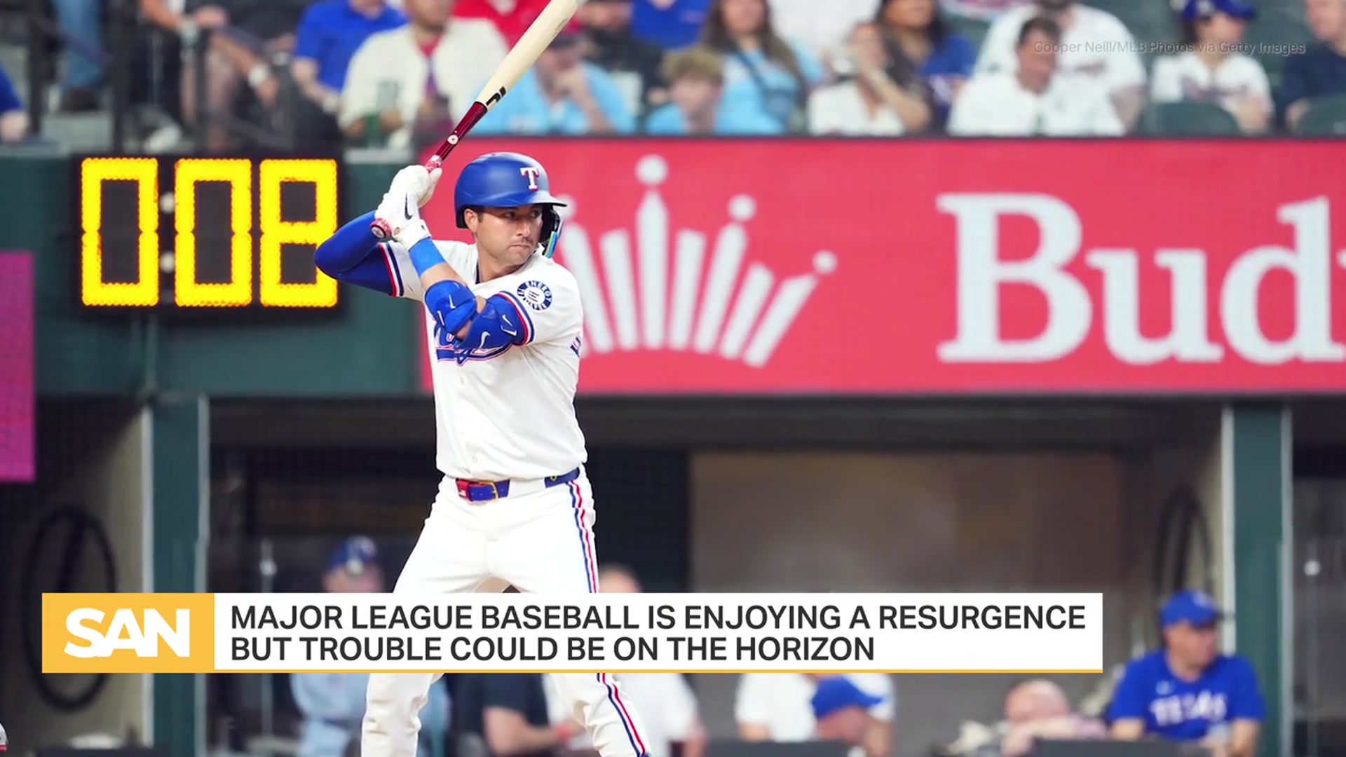 'Video thumbnail for New rules and new stars are driving growth for MLB, but roadblocks loom'