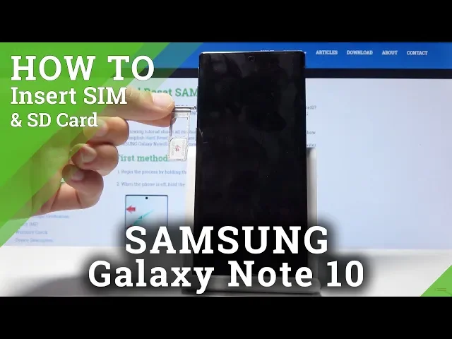 Video thumbnail for How to Insert Nano SIM Card in SAMSUNG Galaxy Note 10 - SIM Installation