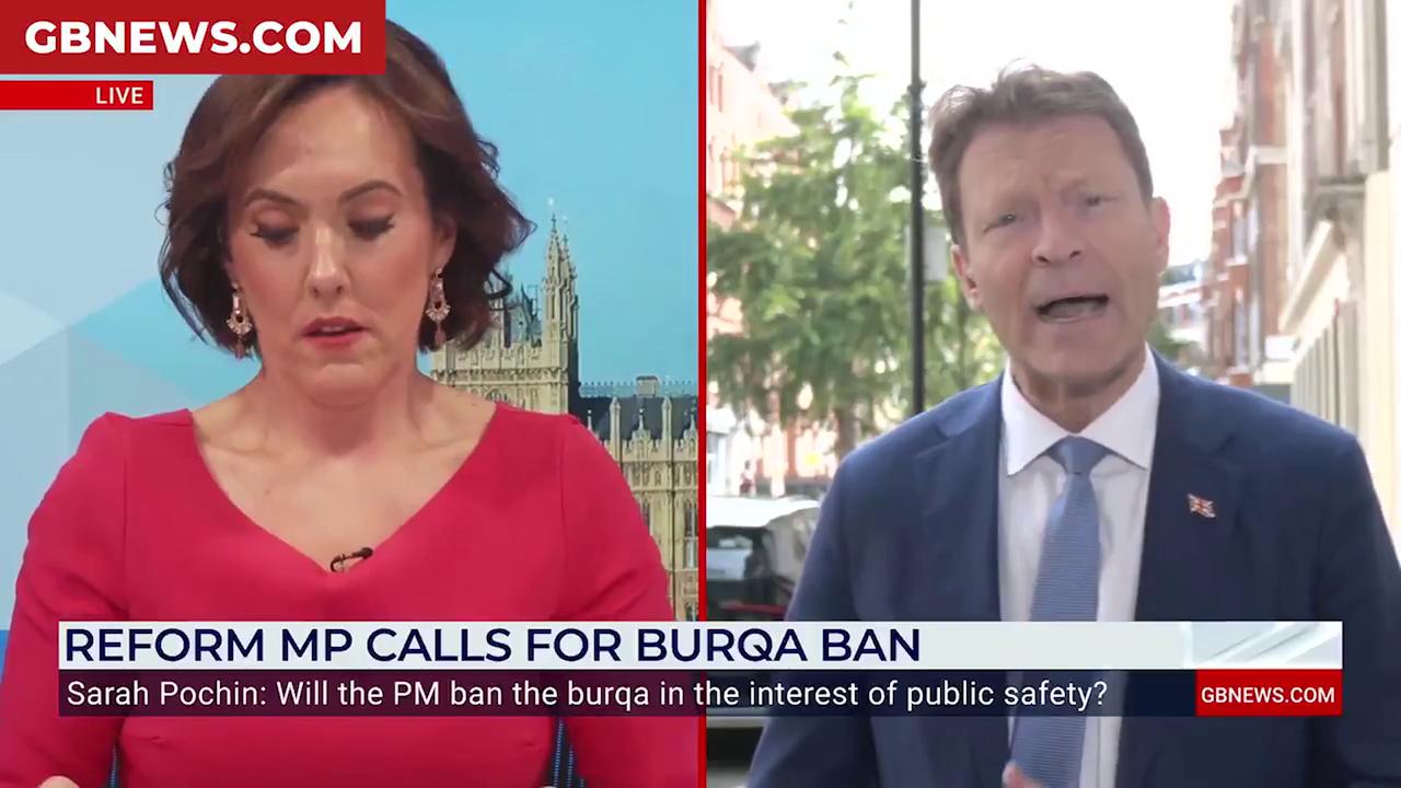 Video thumbnail for WATCH: Richard Tice finally reveals stance on banning the Burka after fierce GB News grilling: 'I am for it!'