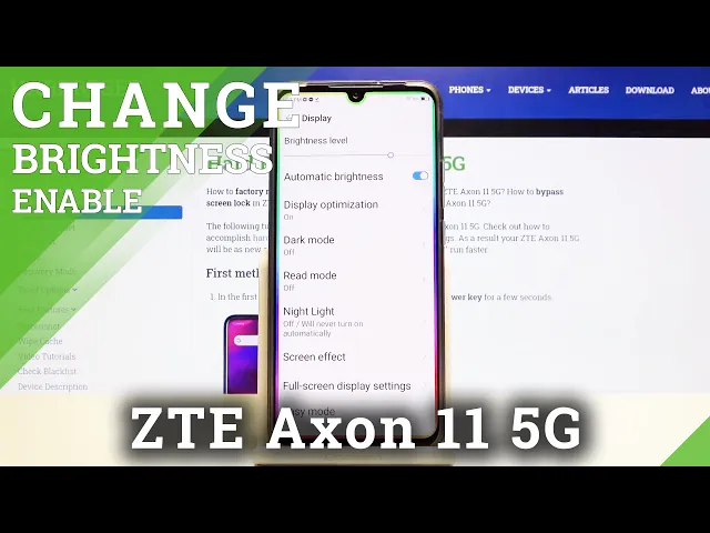 Video thumbnail for How to Enable Auto-Brightness on ZTE Axon 11 5G – Display Settings