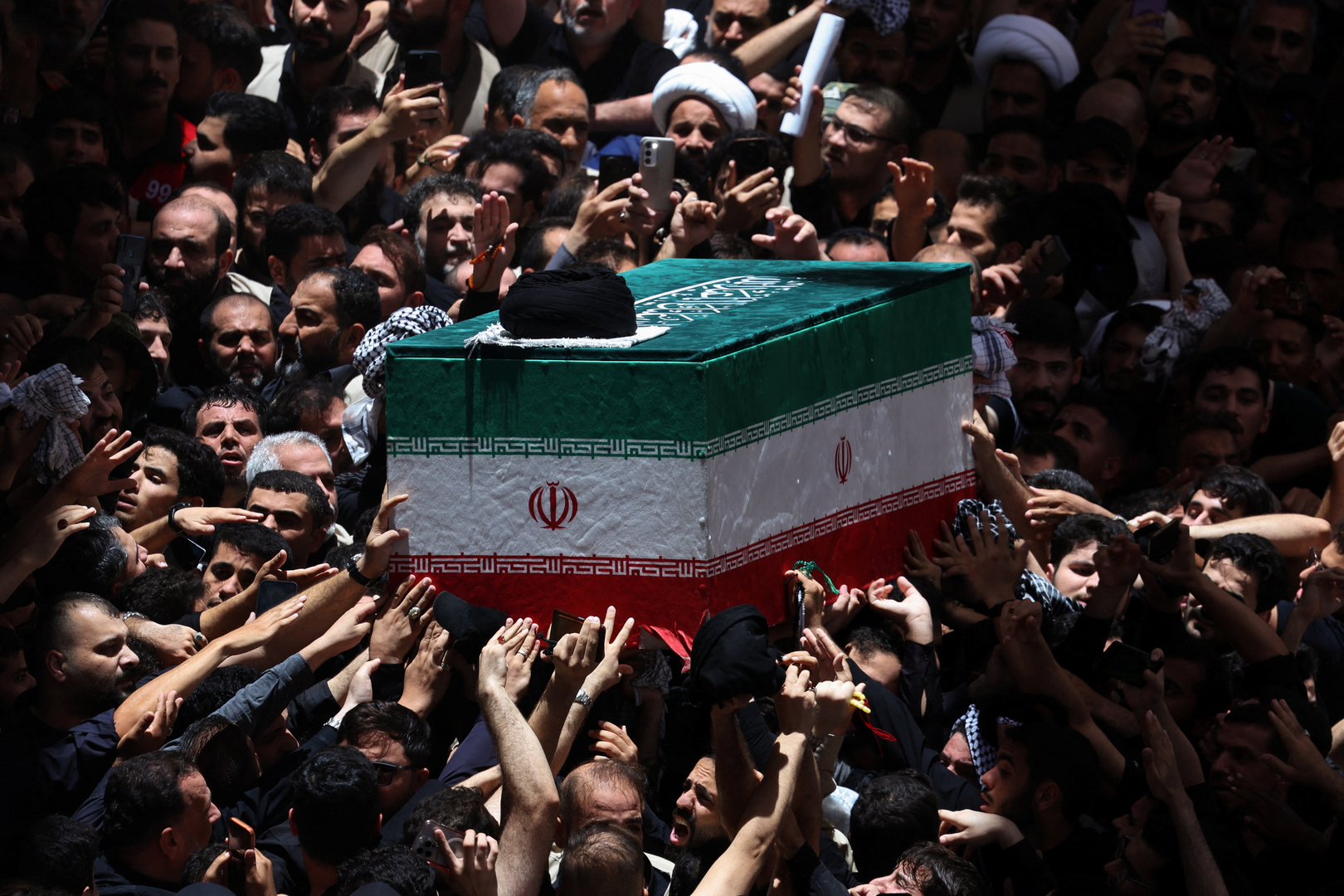 Video thumbnail for War on Gaza draws large crowds to Khamenei’s funeral in Iraq